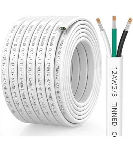 Amazon.com: Hubbell HBL61CM03W Marine Cable, 25', 30 amp, 125V